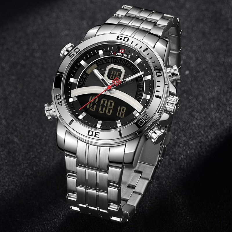 Relojes tácticos de acero inoxidable para hombre