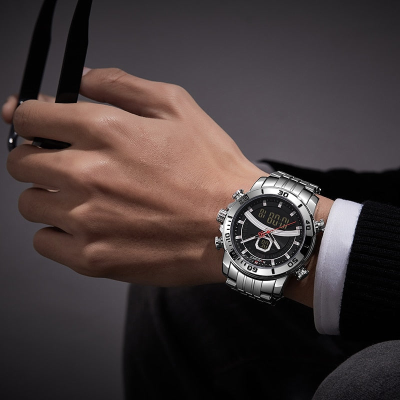 Relojes tácticos de acero inoxidable para hombre