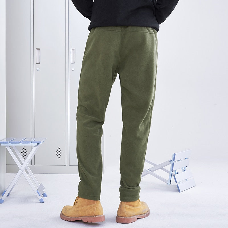 Pantalones de felpa cálidos para hombre
