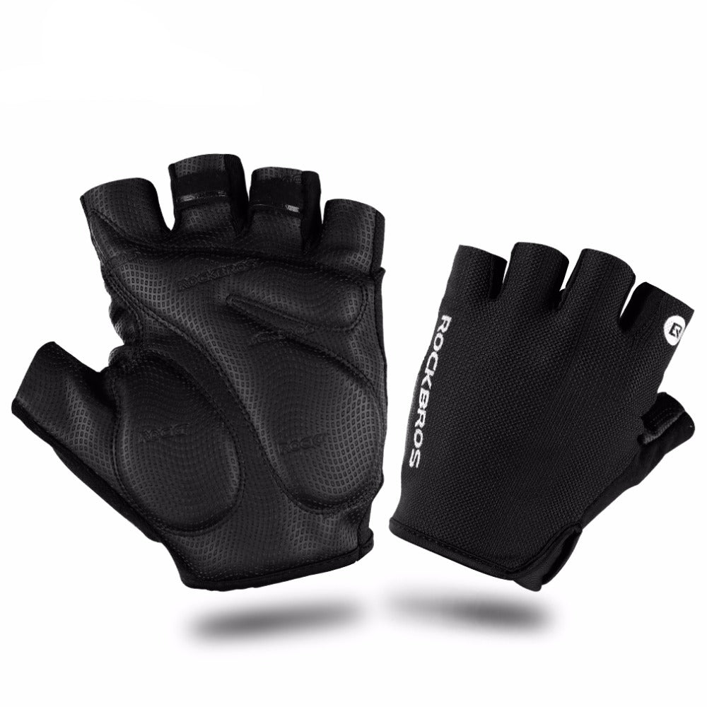 Guantes de ciclismo antideslizantes y a prueba de golpes de medio dedo para unisex
