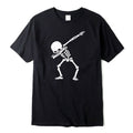 Camiseta con diseño de esqueleto bailando