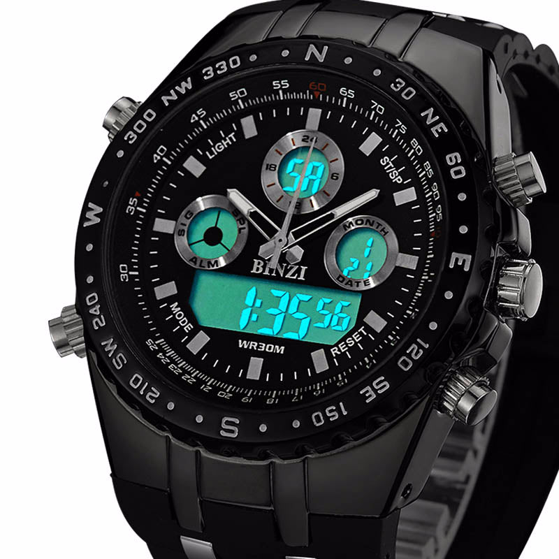 Relojes de alta calidad con doble pantalla para hombre