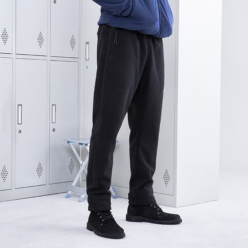 Pantalones de felpa cálidos para hombre