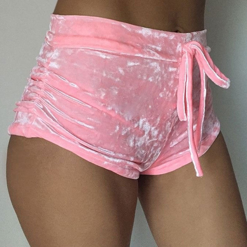 Shorts de terciopelo sexy para mujer