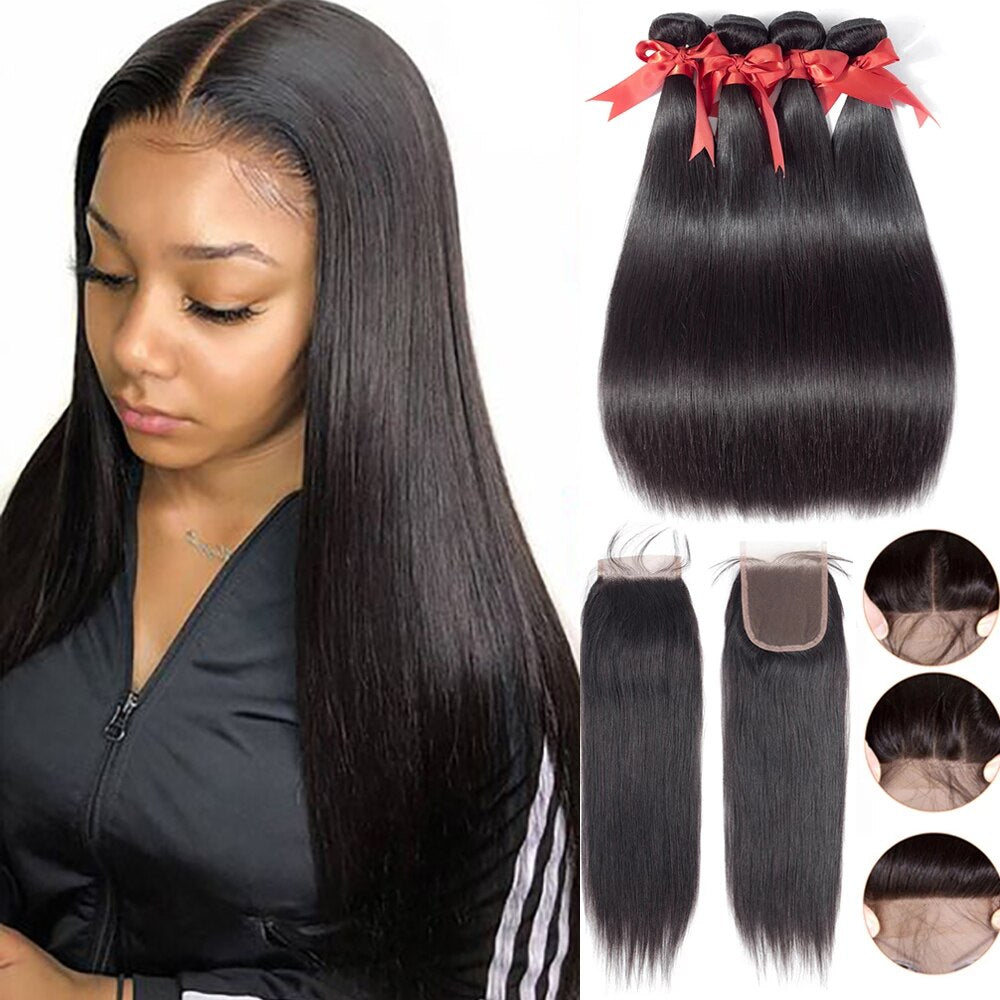 Long Straight Human Hair Weave Bundle