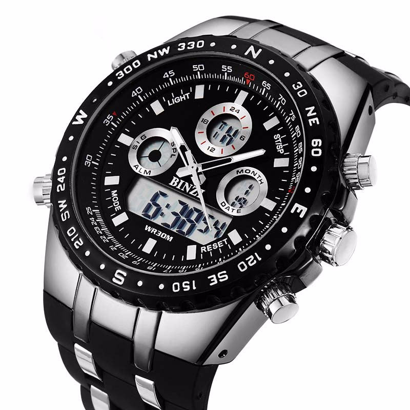 Relojes de alta calidad con doble pantalla para hombre