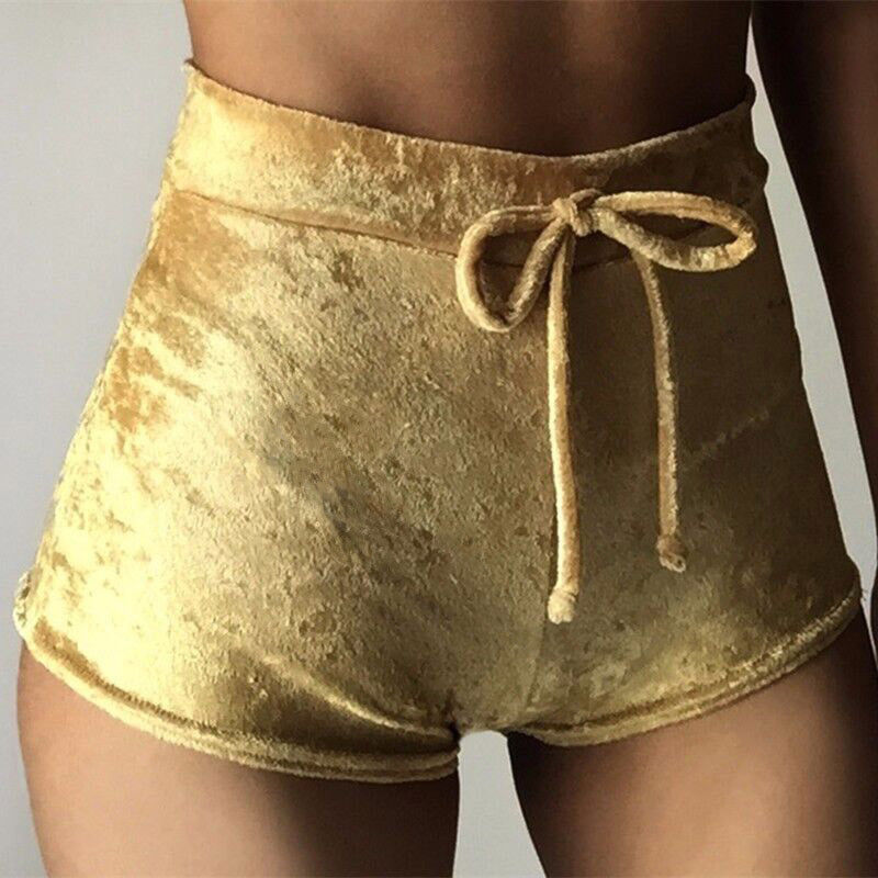 Shorts de terciopelo sexy para mujer