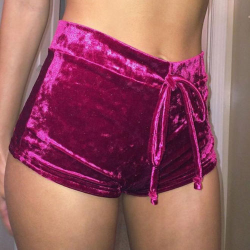 Shorts de terciopelo sexy para mujer