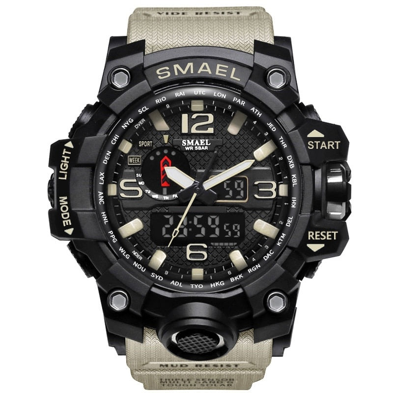 Relojes deportivos resistentes para hombre con pantalla digital y analógica