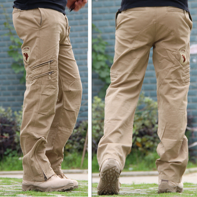 Pantalones cargo multibolsillos para hombre