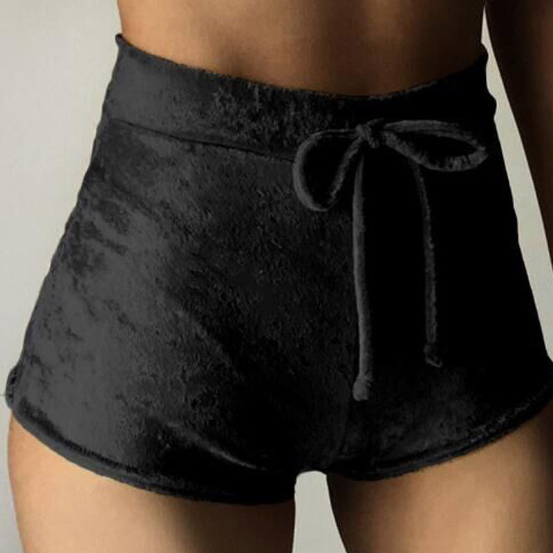 Shorts de terciopelo sexy para mujer