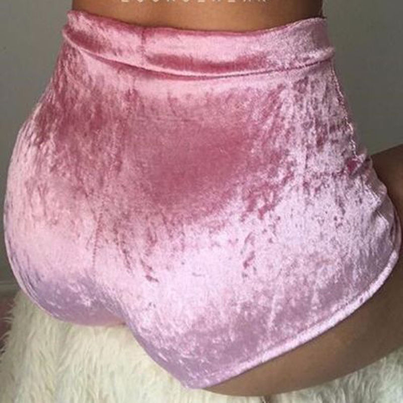 Shorts de terciopelo sexy para mujer