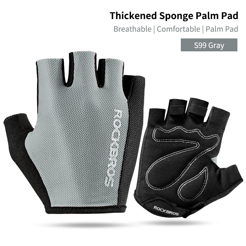 Guantes de ciclismo antideslizantes y a prueba de golpes de medio dedo para unisex