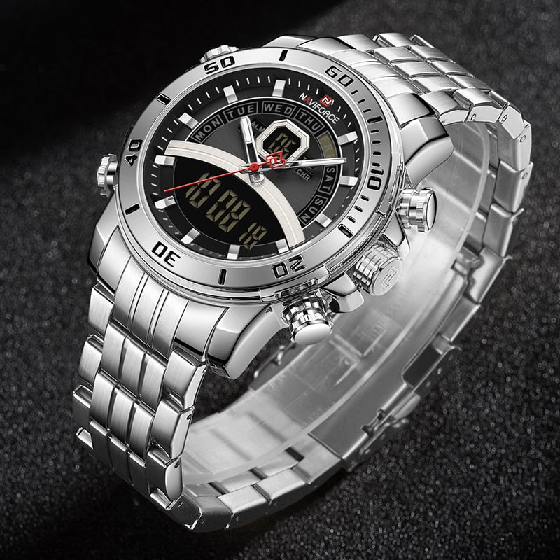 Relojes tácticos de acero inoxidable para hombre