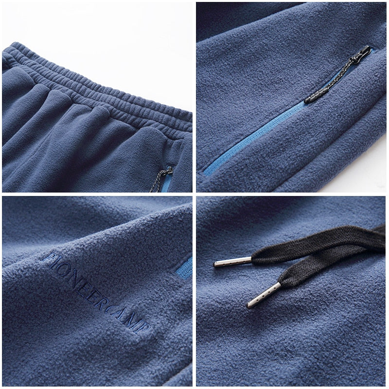 Pantalones de felpa cálidos para hombre