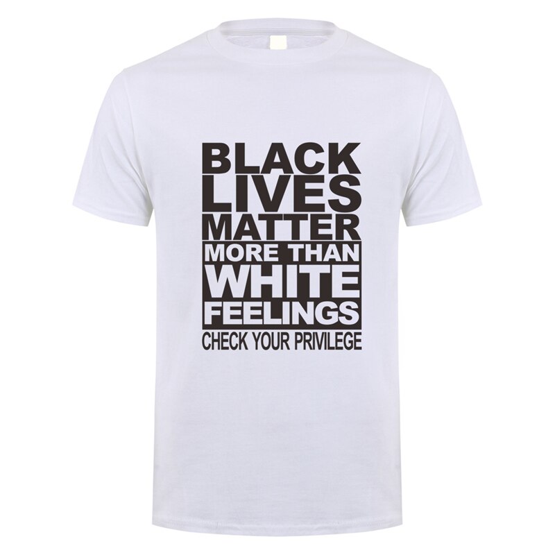 Black Lives Matter Printed Black / White Color Cotton T-Shirt for Men