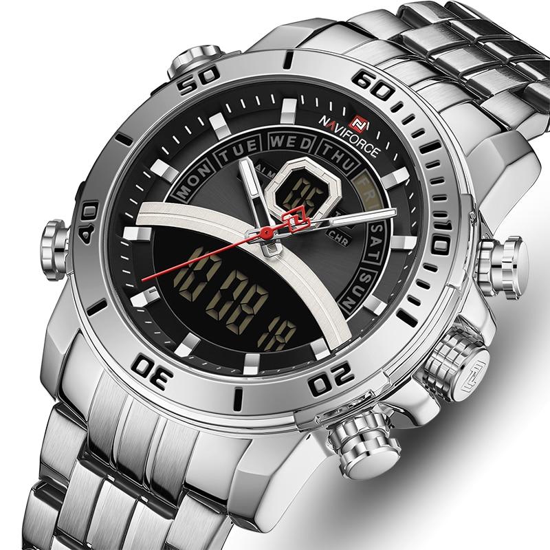 Relojes tácticos de acero inoxidable para hombre