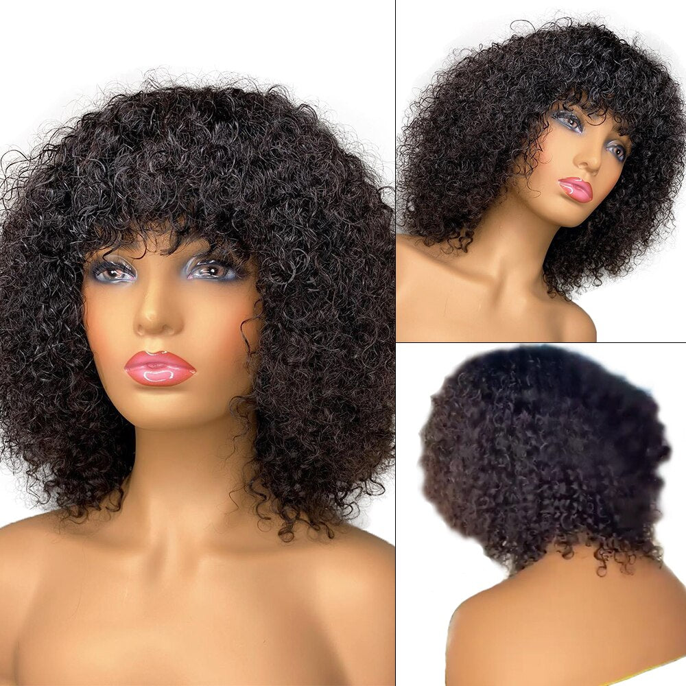 Curly Short Human Hair Wig