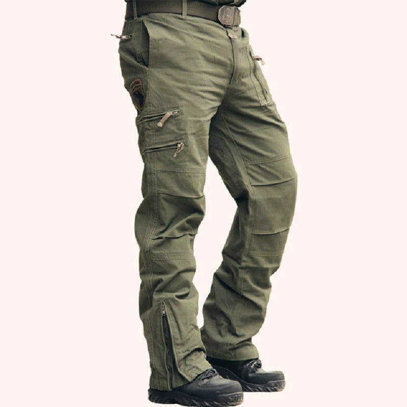 Pantalones cargo multibolsillos para hombre