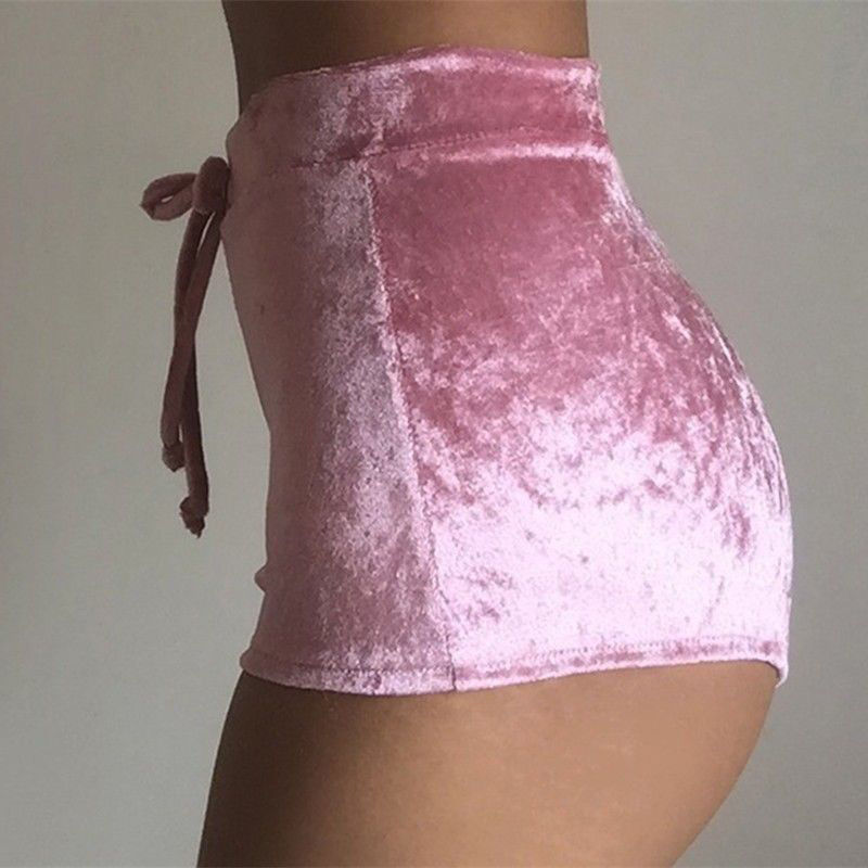 Shorts de terciopelo sexy para mujer