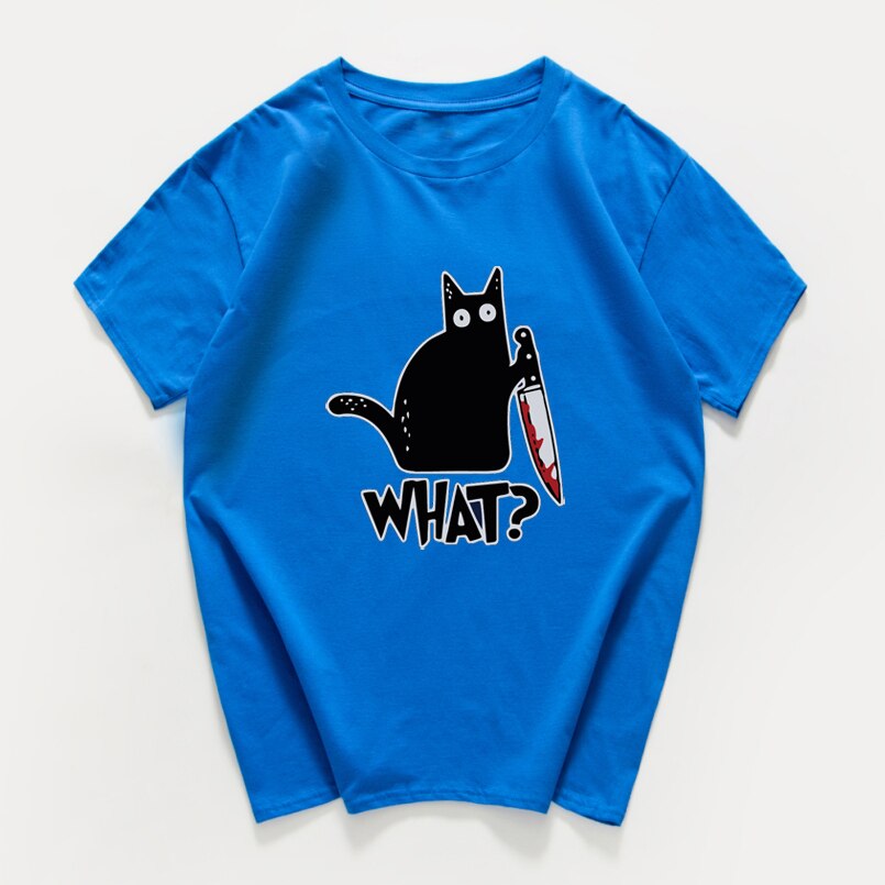 Camiseta con estampado de gato