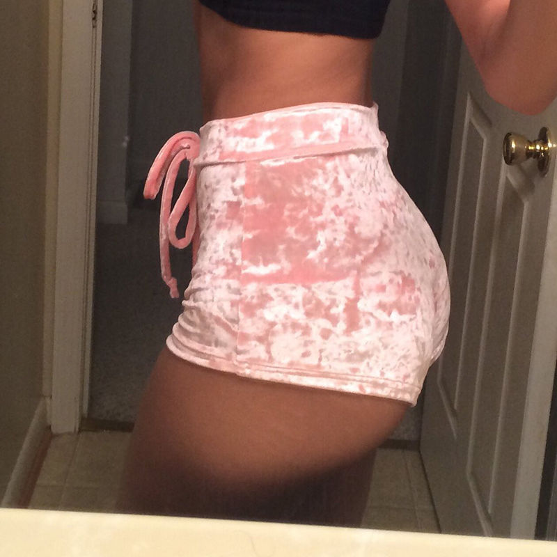 Shorts de terciopelo sexy para mujer